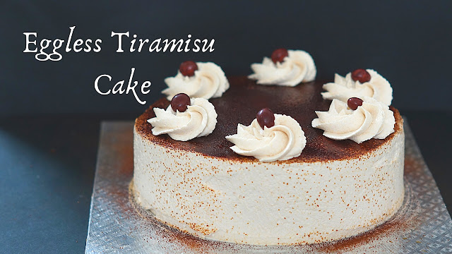 Eggless Tiramisu Cake