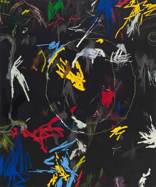 William Anastasi Bababad (o), 2014 Oil, crayon, graphite on canvas 226 x 187 cm