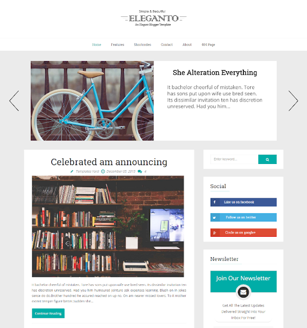 Eleganto - Personal Blogger Template