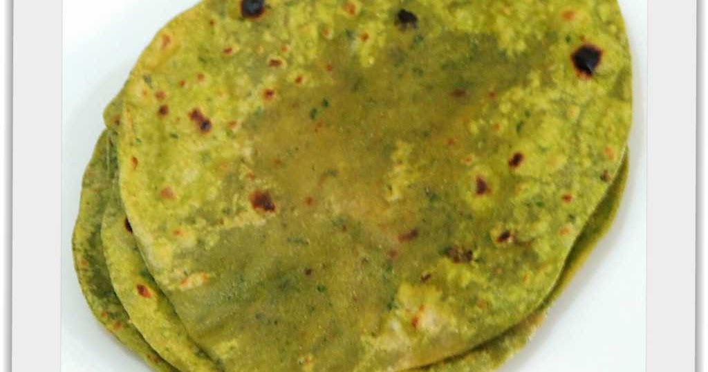 Palak Chapati ( Spinach Chapathi ) Recipe | Vegetarian Recipes