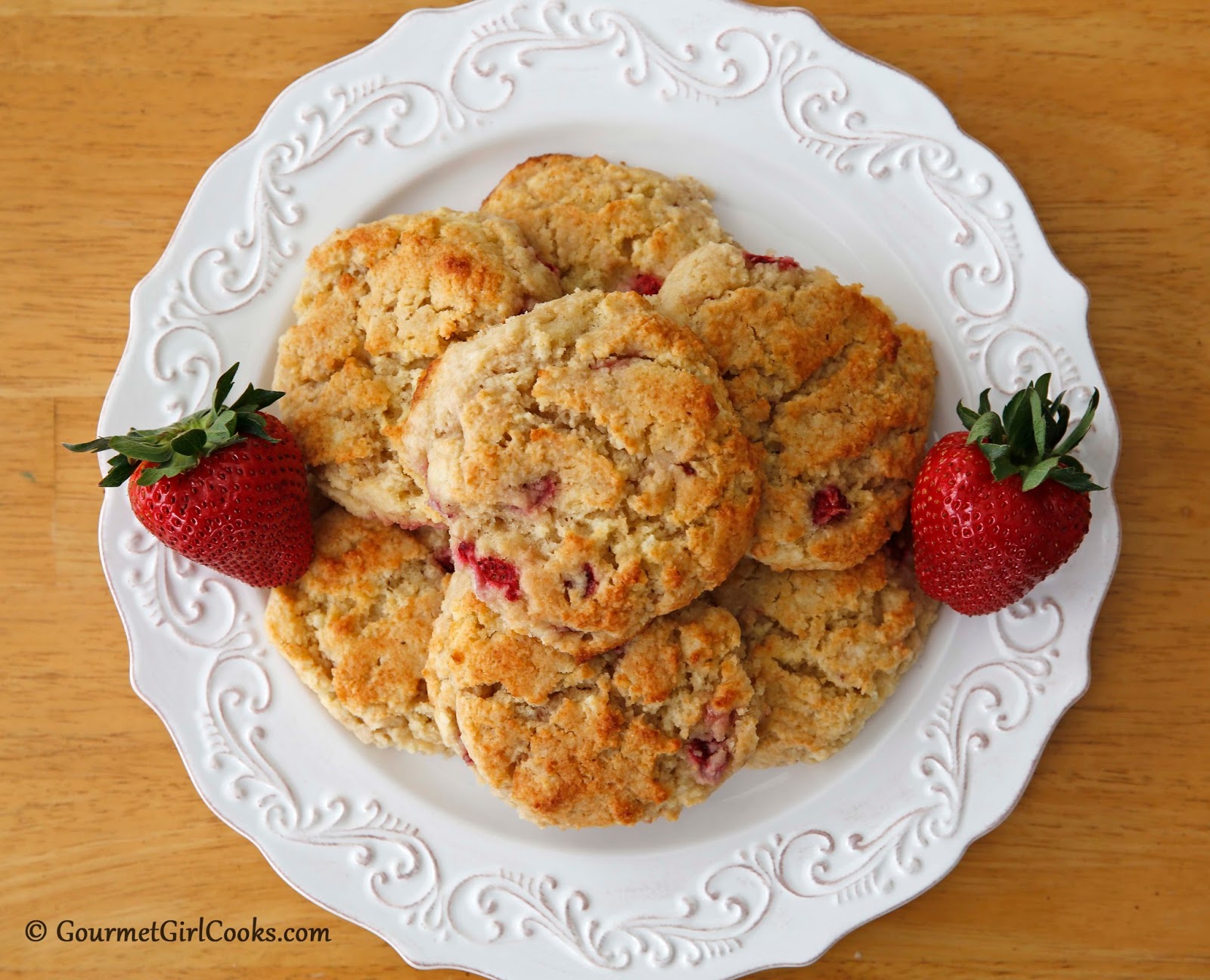 Gourmet Girl Cooks Strawberry & Cream Biscuits NEW RECIPE!