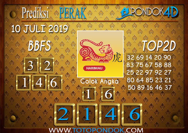 Prediksi Togel PERAK PONDOK4D 10 JULI 2019