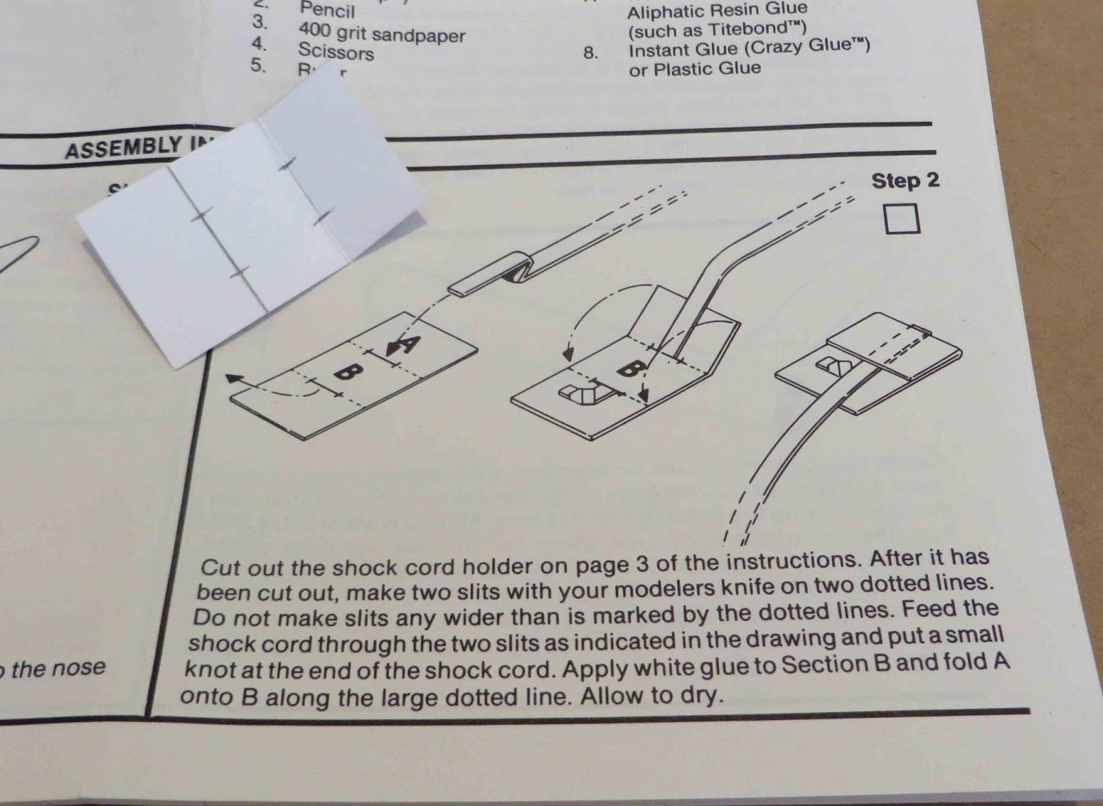 Model Rocket Building MRC Enforcer Build, Part 6, Shock Cord Mount