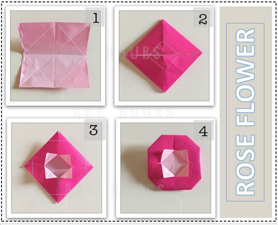 ArchGuide Easy Origami Rose Tutorial For Kids
