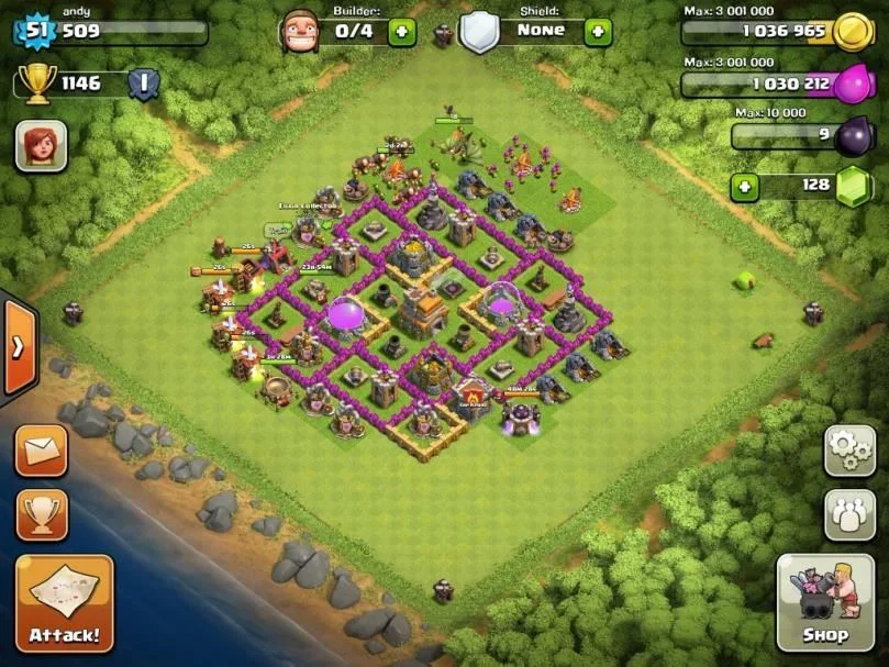 clash of clans 7 town hall defence