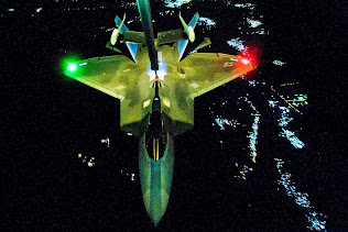 F-22 RAPTOR REFUELS BEFORE STRIKE OPERATIONS IN SYRIA