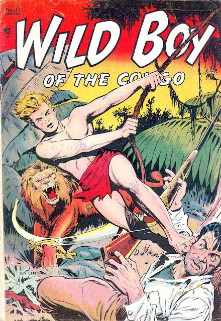 Wild Boy of the Congo v1 #12 - Matt Baker st john golden age comic book cover art Wild Boy of the Congo v1 #12 - Matt Baker st john golden age comic book cover art