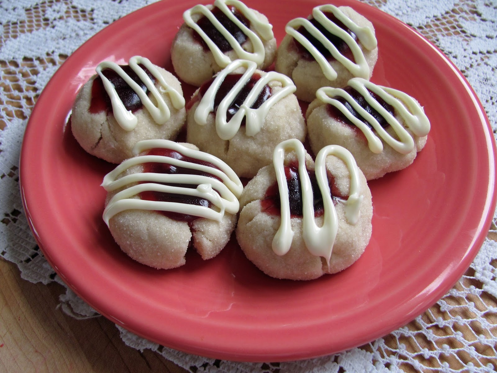 The Girly Girl Cooks White Chocolate Raspberry Thumbprint Cookies