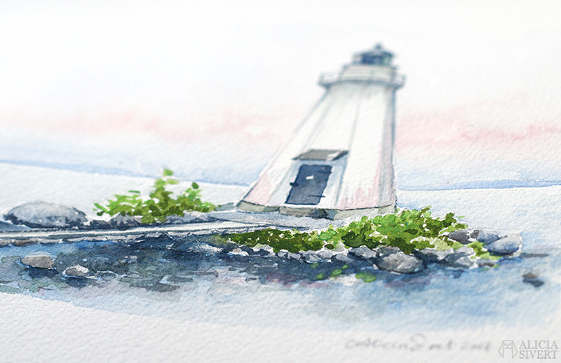 Vanäs fyr i Karlsborg, akvarell av Alicia Sivertsson. / Vanäs lighthouse in Karlsborg, Sweden. Watercolour by Alicia Sivertsson. aliciasivert alicia sivert alicia sivertsson måla målning målningar painting paintings konst art akvarell vattenfärg aquarelle watercolour watercolor hus house husakvarell husmålning beställa beställning present lighthouse fyr marin maritimt seaside kust kustmotiv hav sjö sjöar vanäs fyr lighthouse karlsborg fyren