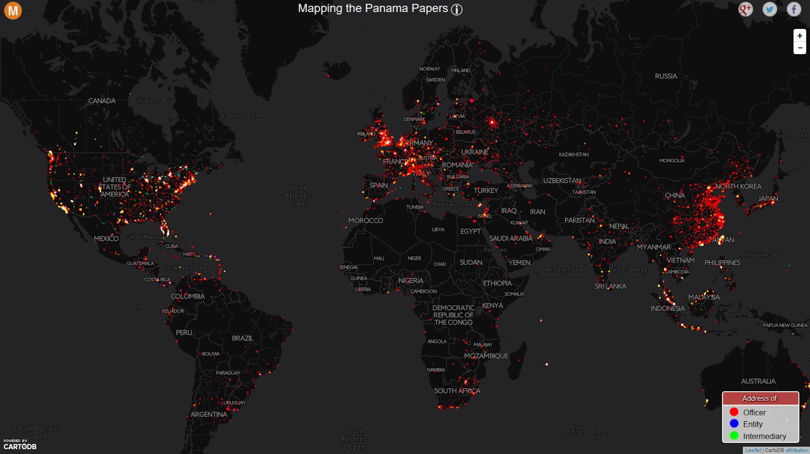 Mapping 57,000 Addresses From the Panama Papers
