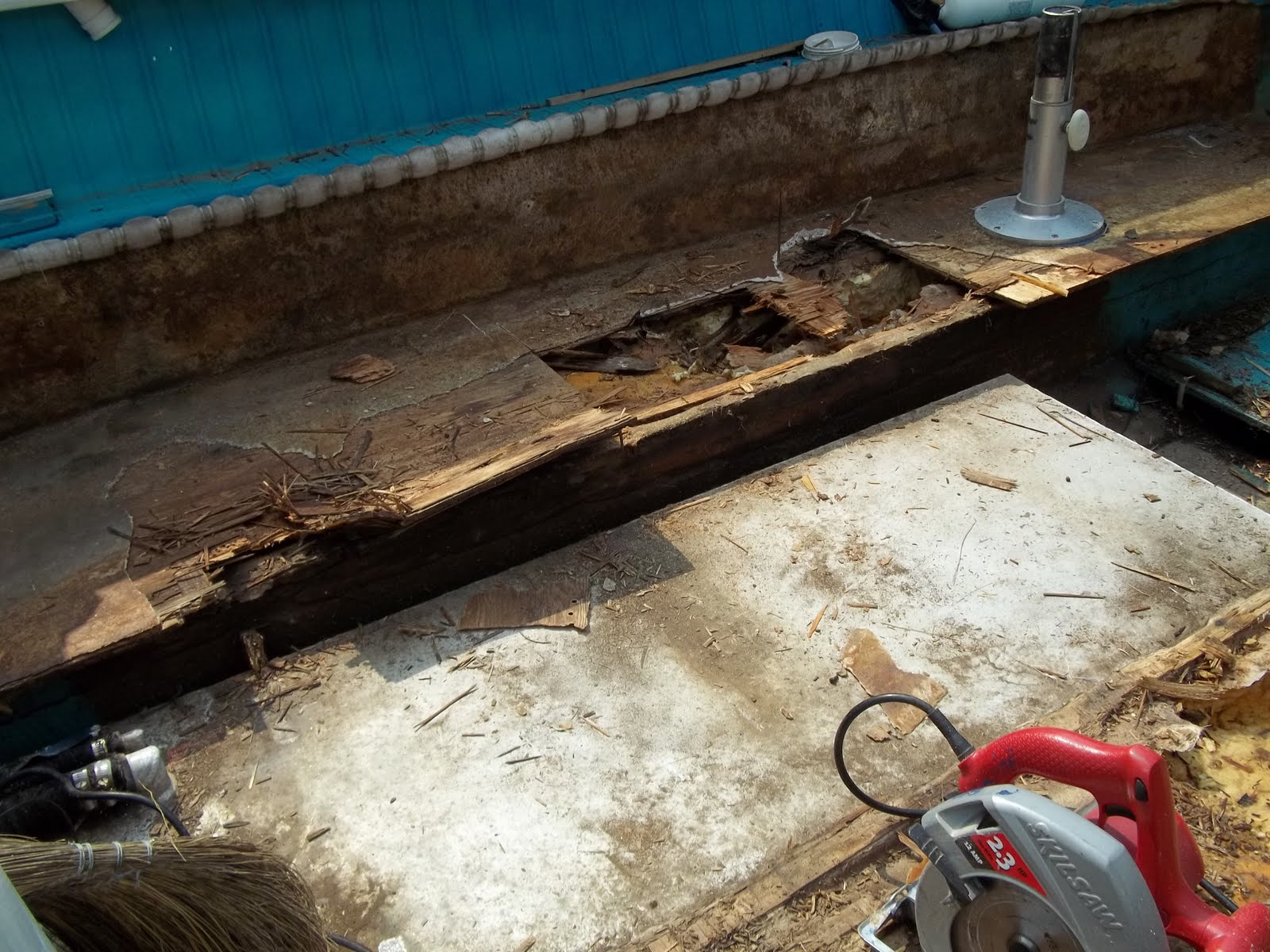 Fix your Old Boat How to repair rotten deck in Fiberglass boat