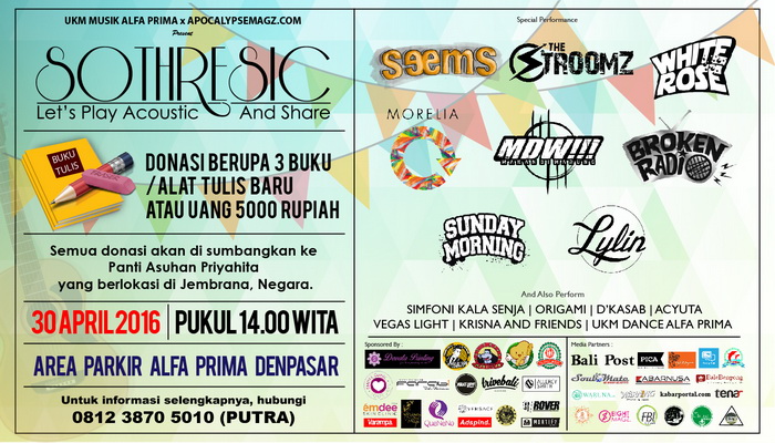SOTHRESIC 2016 Dorong Kreativitas Band Indie di Bali