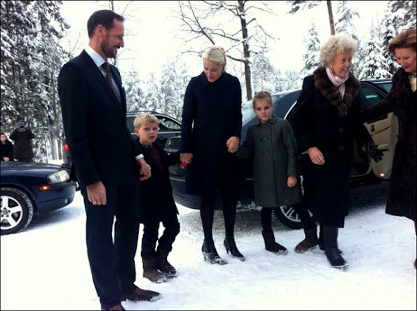 Crown Princess Mette-Marit, Queen Sonja, Crown Prince Haakon, Mette-Marit valentino dress