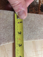 Marking out the dimensions on the felt
