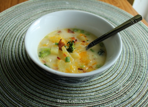 loaded potato soup with all add ins