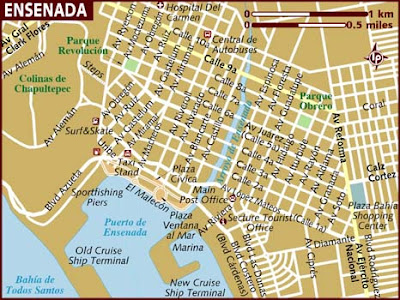 Map of Ensenada City Area