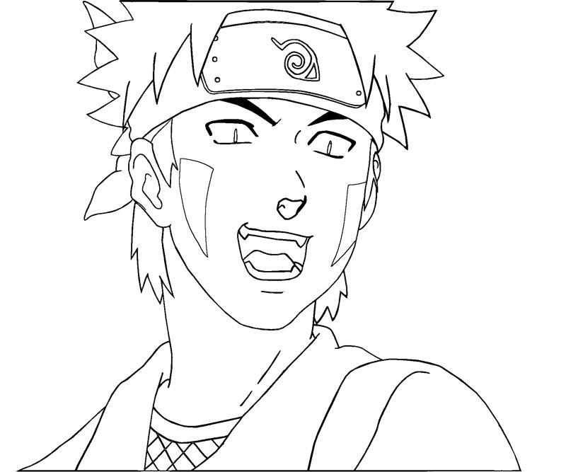 Kiba Inuzuka 1 Coloring | Crafty Teenager