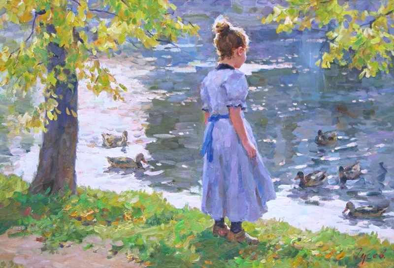 Vladimir Gusev 1957 | Russian Plein-air Figurative painter