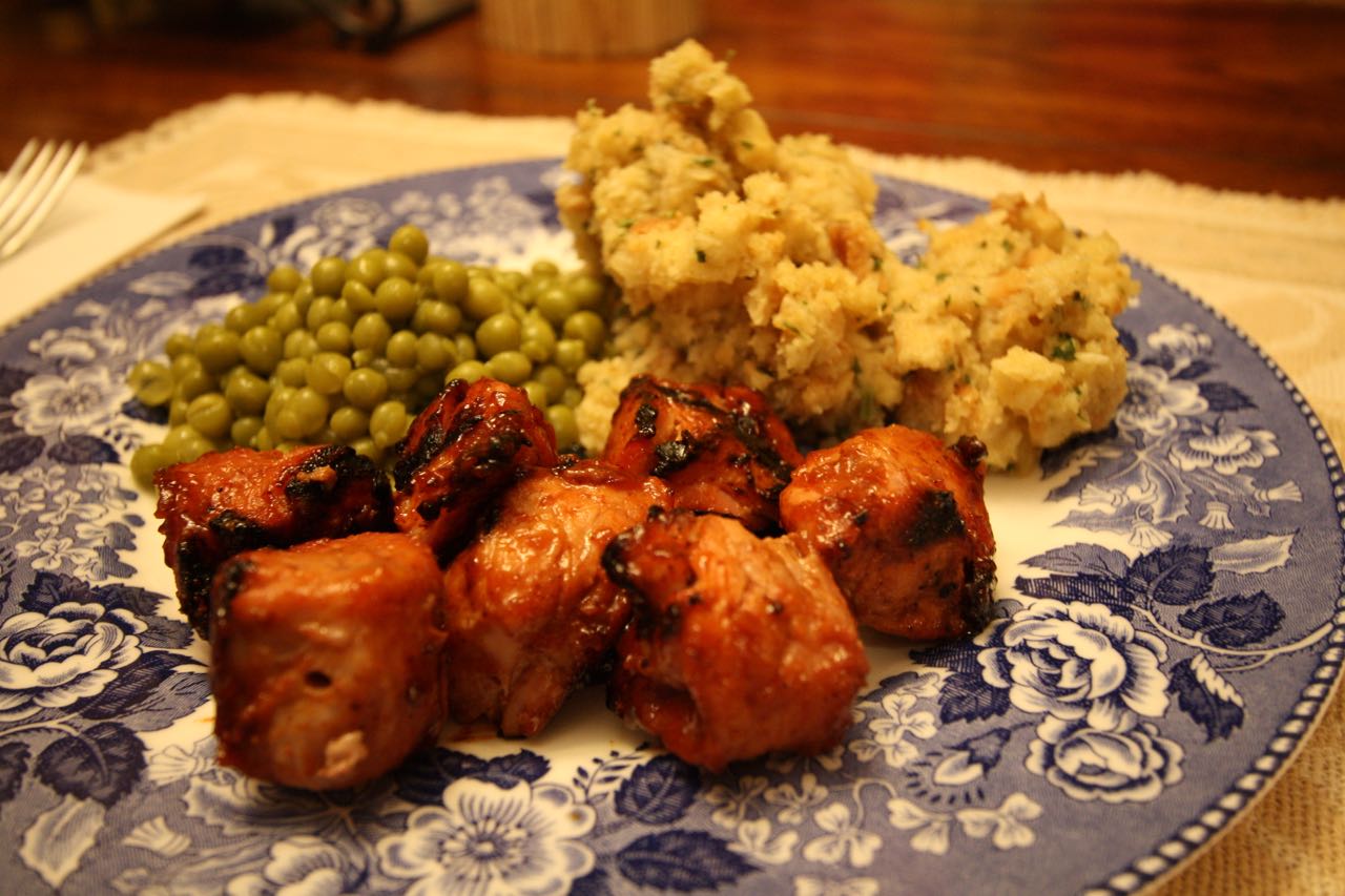 The Roediger House Meal No. 1519 Grilled Pork Kebabs with Tangy