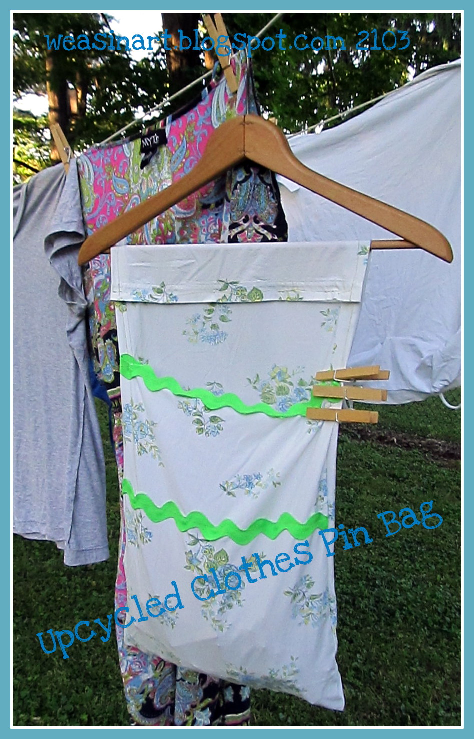 weasinart DIY Upcycled Clothes Pin Bag