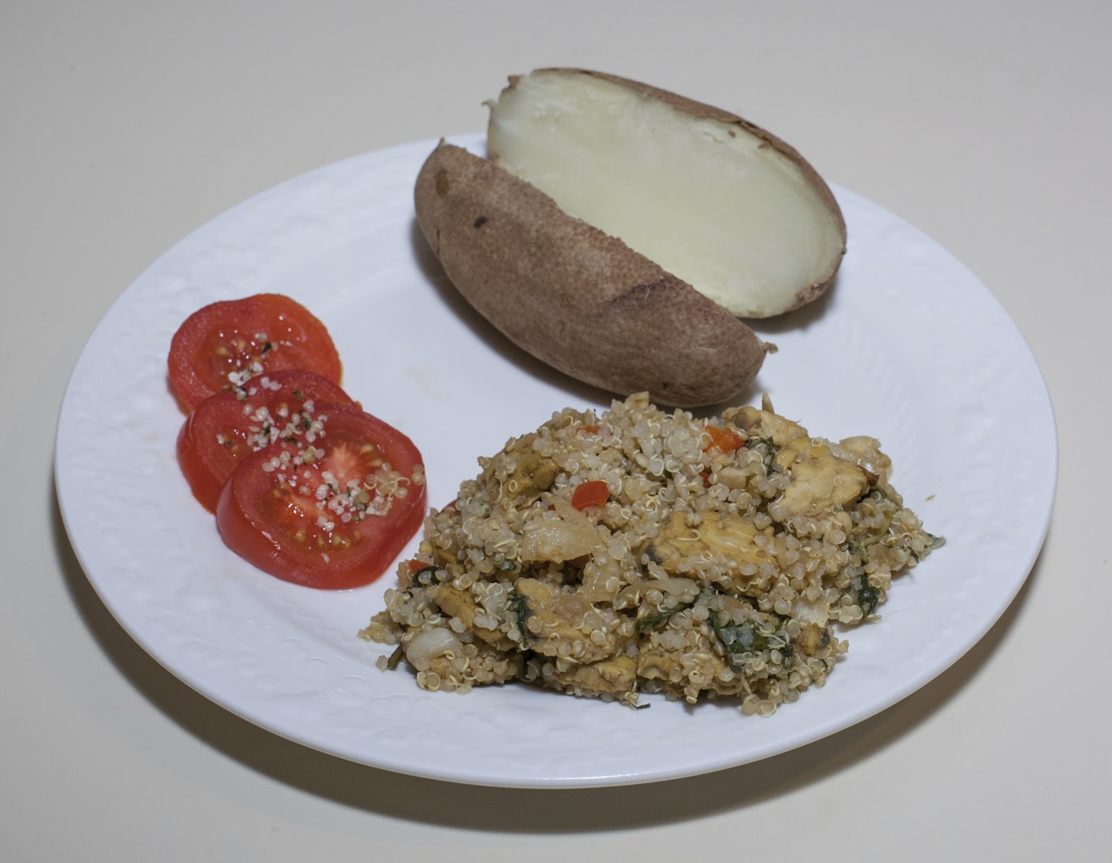 Dinner with Dilip Coconut Curry Tempeh with Quinoa and Greens