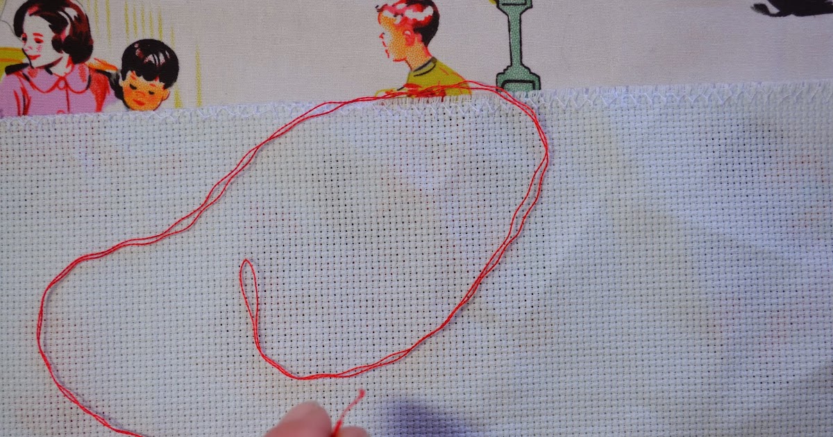 thread garden: HOW TO: Loop Method for Starting Cross Stitch