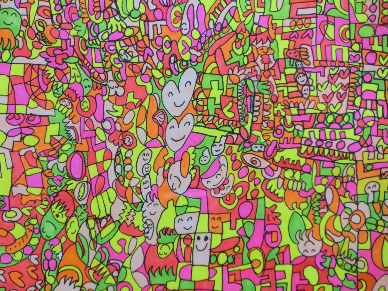 ほのかのイラスト illustration 笑顔の街
