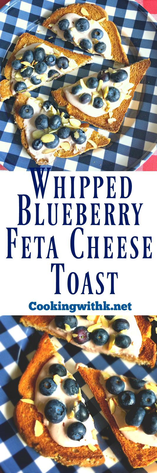 Whipped Blueberry Feta Cheese Toast