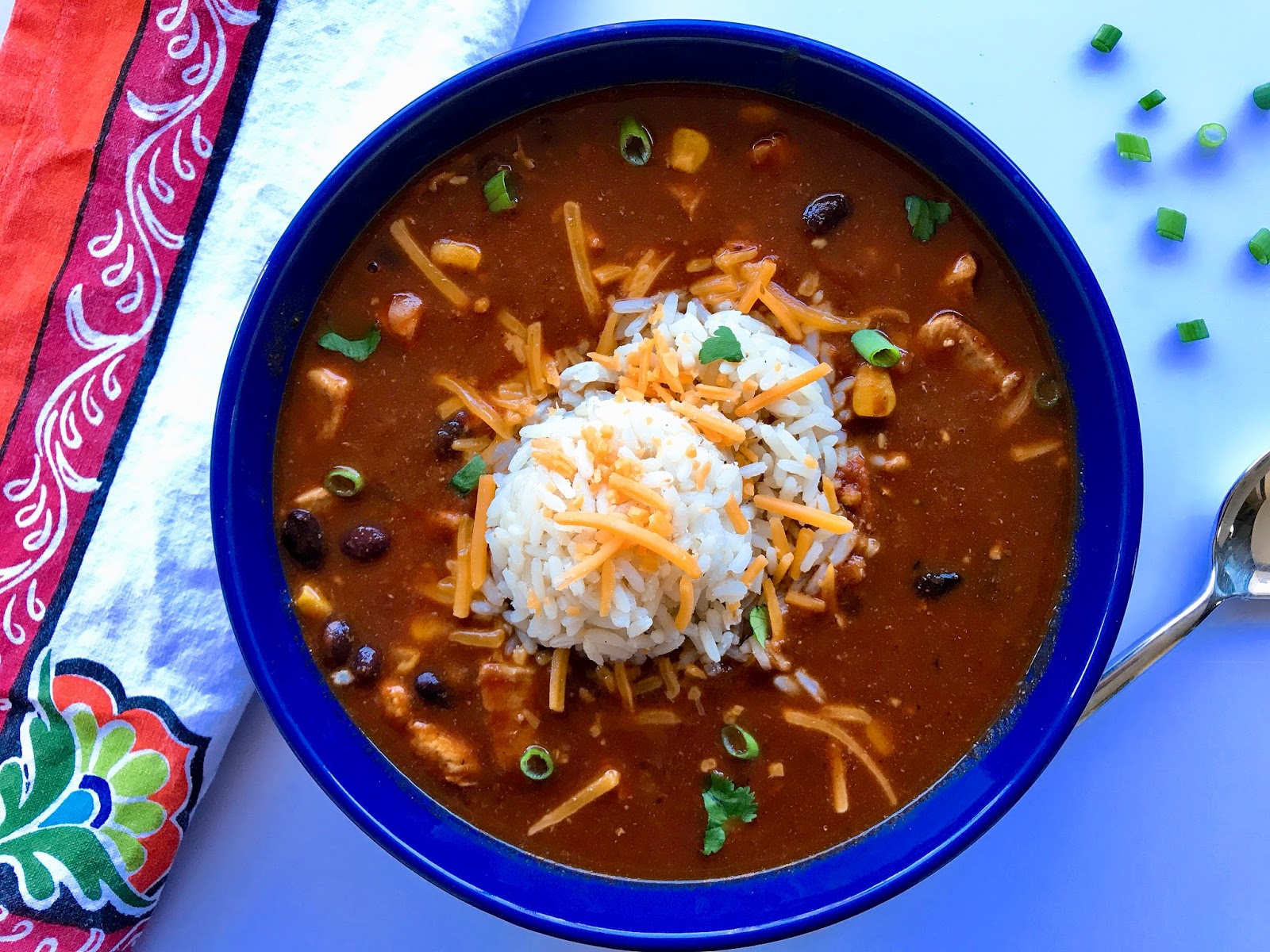 Chicken and Black Bean Chili with Rice