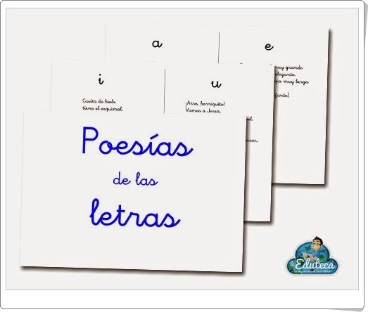 "Poesías de las letras" (Cuadernillo de lectoescritura y ortografía de Primaria)