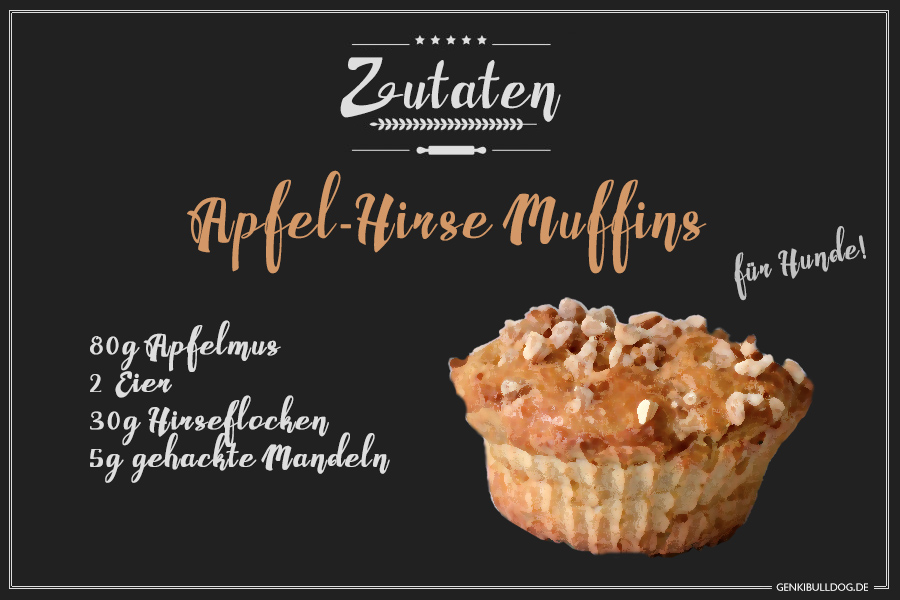DIY Rezept: Apfel-Hirse Muffins für Hunde selbst backen DIY Rezept: Apfel-Hirse Muffins für Hunde selbst backen
