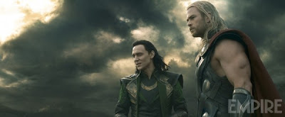 Chris Hemsworth as Thor and Tom Hiddleston as Loki