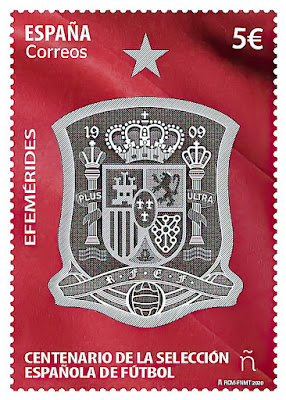 Filatelia - Centenario de la Selección Española de Fútbol - 2020 - Sello