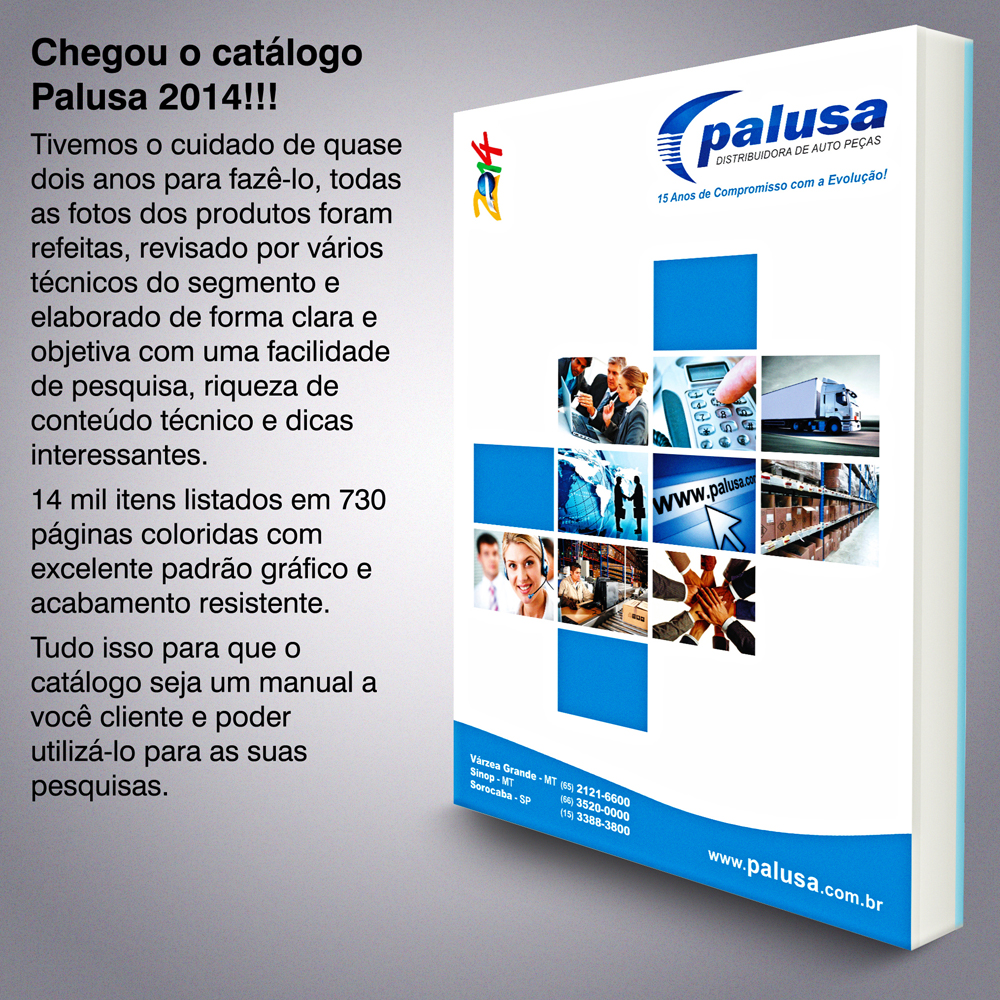 Luiz Arruda: Catálogo Palusa 2014 - Catálogo de autopeças com 14 mil itens  em 730 páginas