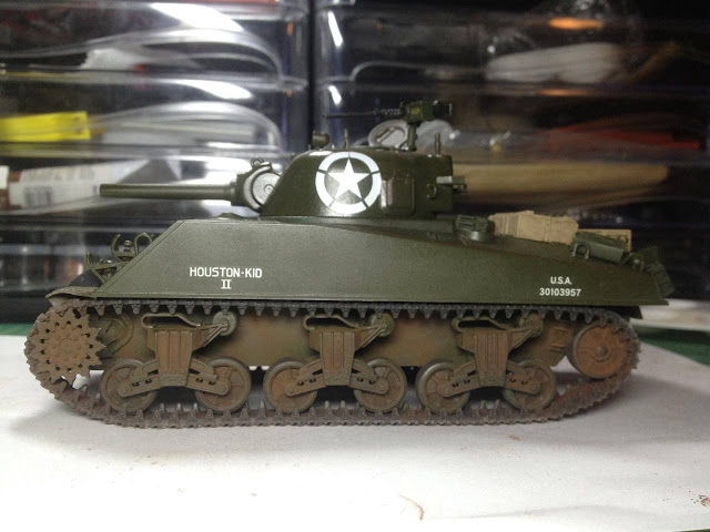 Tamiya 1/35 scale model Sherman tank