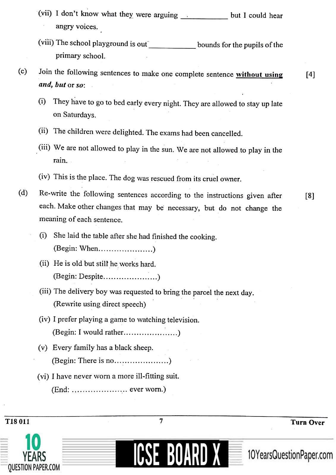 ICSE class 10 English language board question paper Download ICSE Board 2018 English Language Question paper 1 page-07