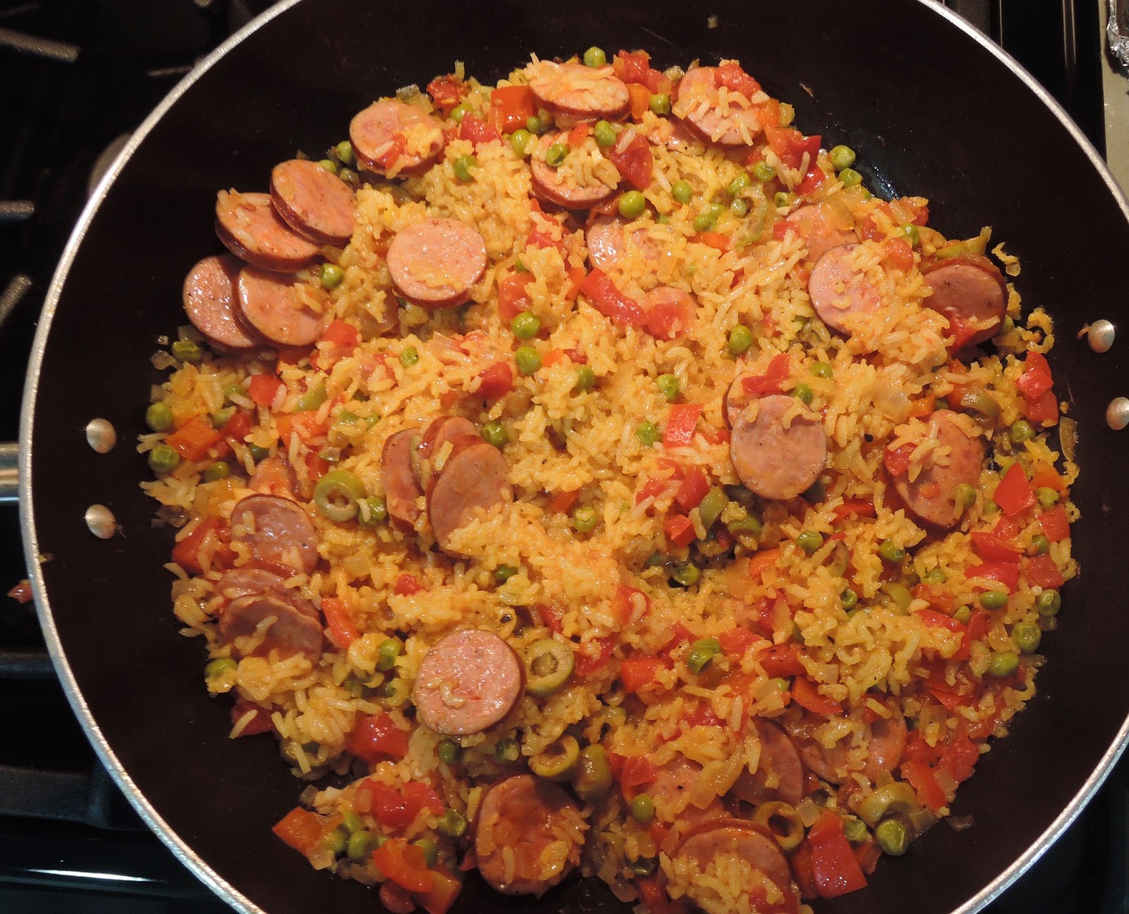 The Briny Lemon Blackened Shrimp and Sausage Paella