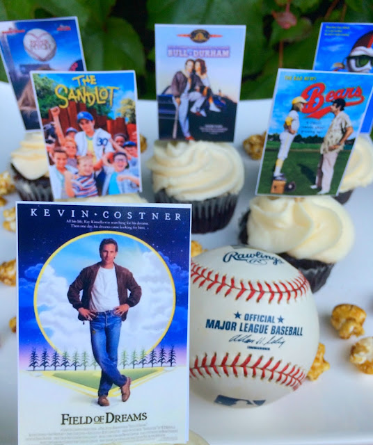 Baseball Movie Party Cupcakes - www.jacolynmurphy.com