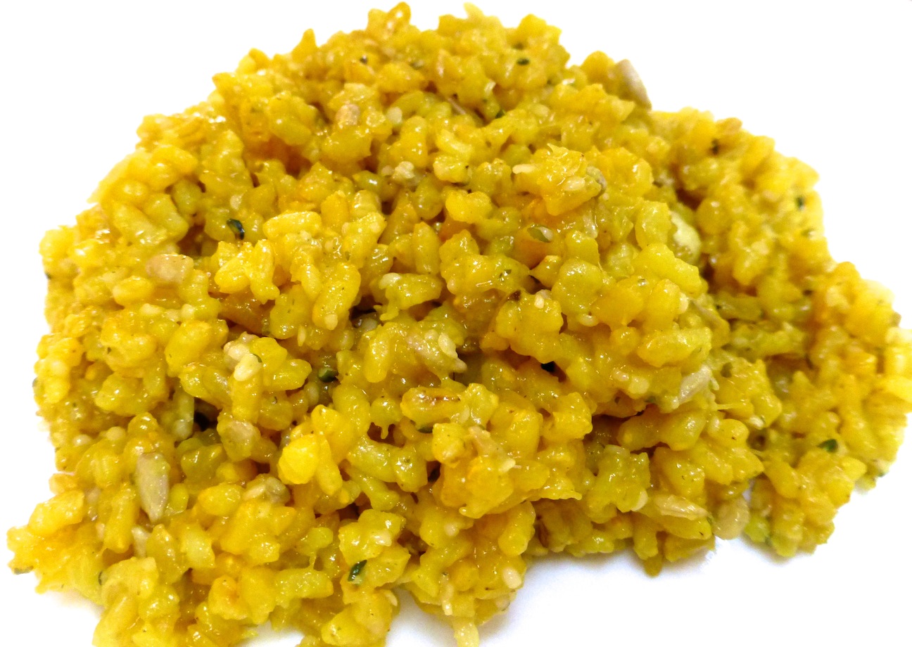 Foods For Long Life Saffron Rice With Hemp Seeds, Sesame Seeds And