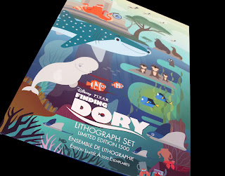 Finding Dory Disney Store Limited Edition Lithograph Set 
