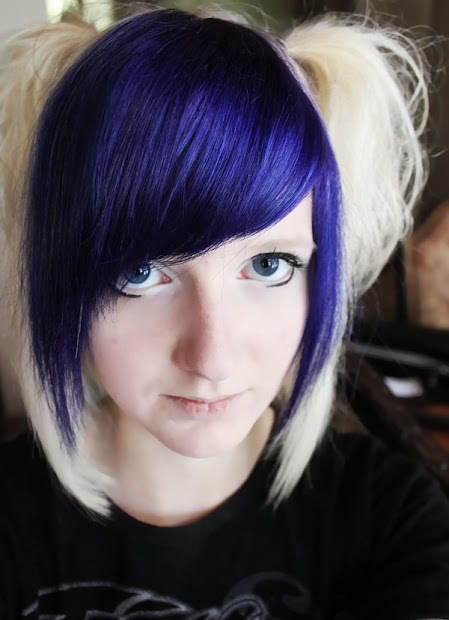 emo hairstyles girls purple