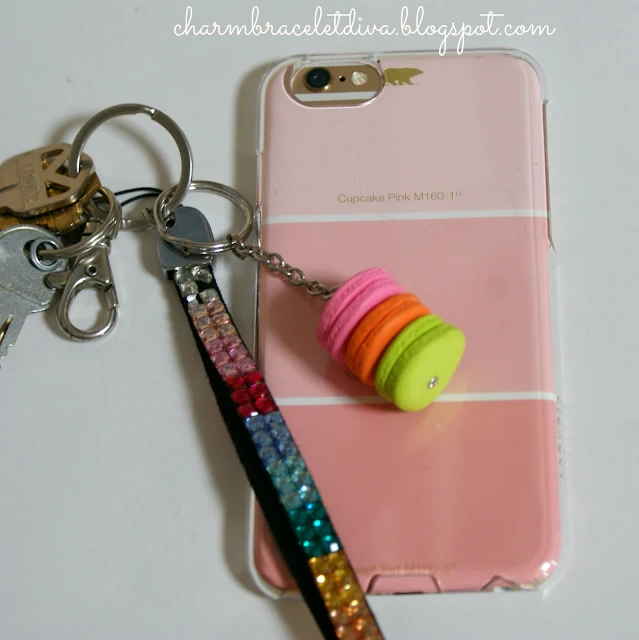 DIY iphone case decorating with paint chips