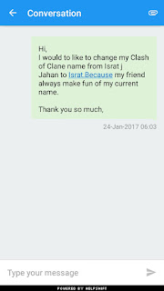 how to change clash of clan id name in bangla