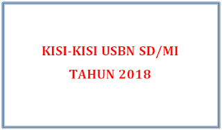 Kisi-Kisi USBN SD 2018 Lengkap