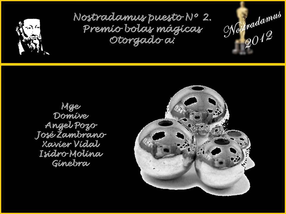 Segundo Lugar: Nostradamus de los Oscar 2012 (Segundo Desafío)