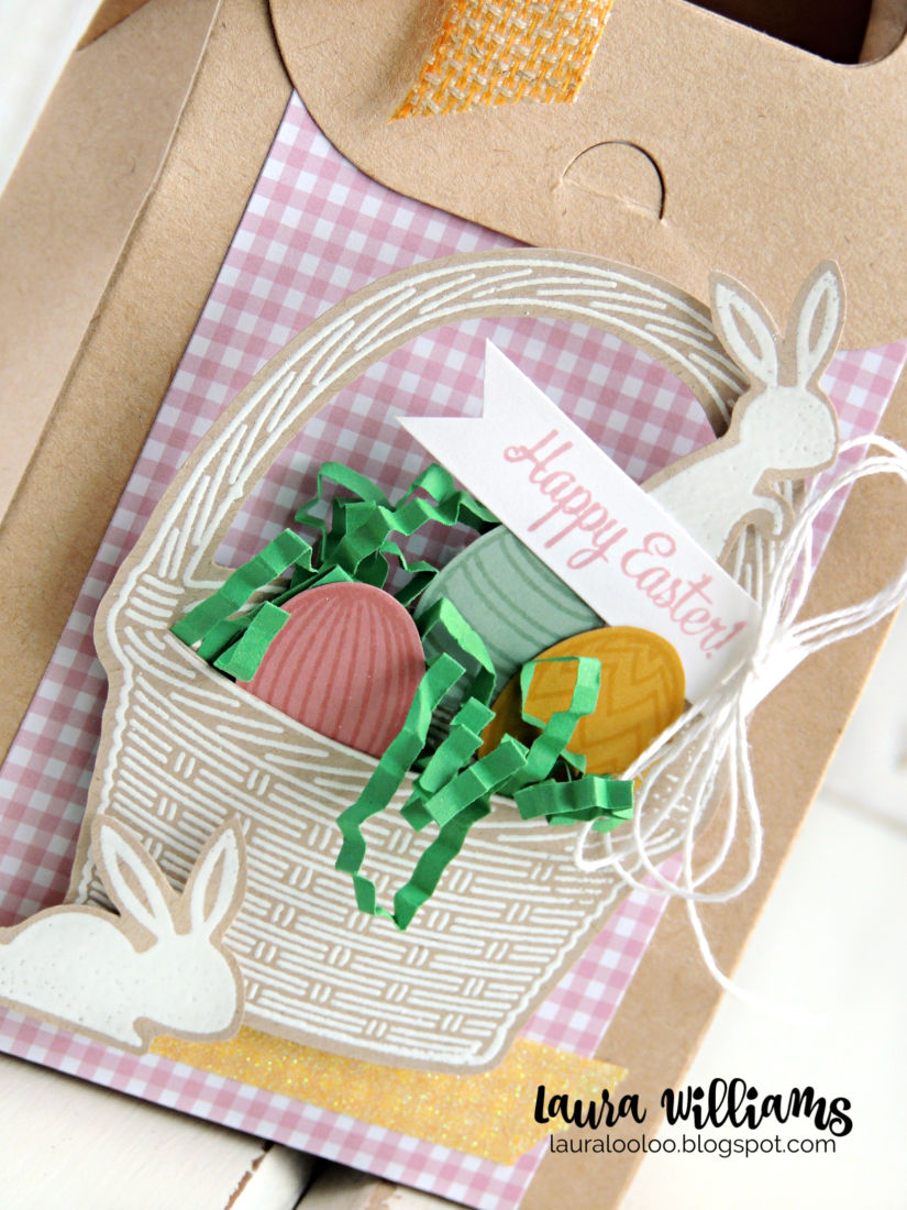 Make a sweet Easter goodie box with stamps from Impression Obsession and the Fun Stampers Journey Treat Box. #funstampersjourney #papercrafting #rubberstamping