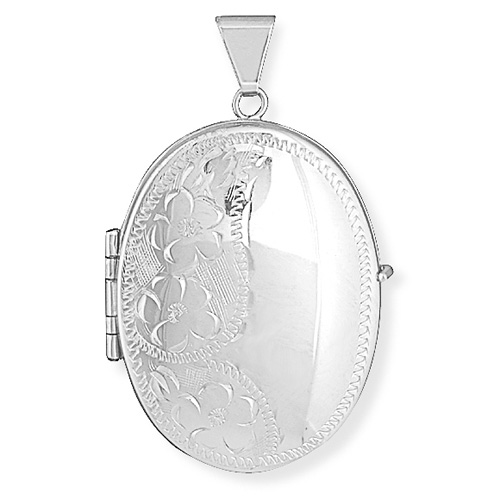 White gold photo locket Clearance