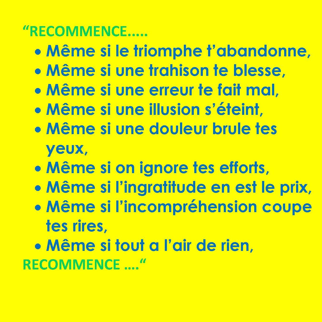 RECOMMENCE