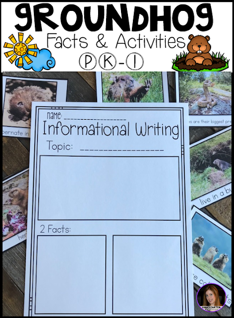 Are you looking for a factual unit to introduce Groundhog’s Day and to learn more about Groundhog activities for Kindergarten and first grade classroom?  Then you will love this unit!  Groundhog Informational Writing