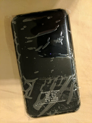 Remove Film from Underside Before Use The Qi compatible charging pad comes with a plastic film on the underside to protect it. Remove this film before use.